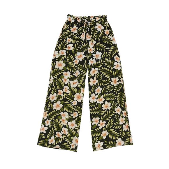 Vacationcore Retro Tropical Floral Wide-Leg Pants Volcom Women’s Small - Picture 2 of 6